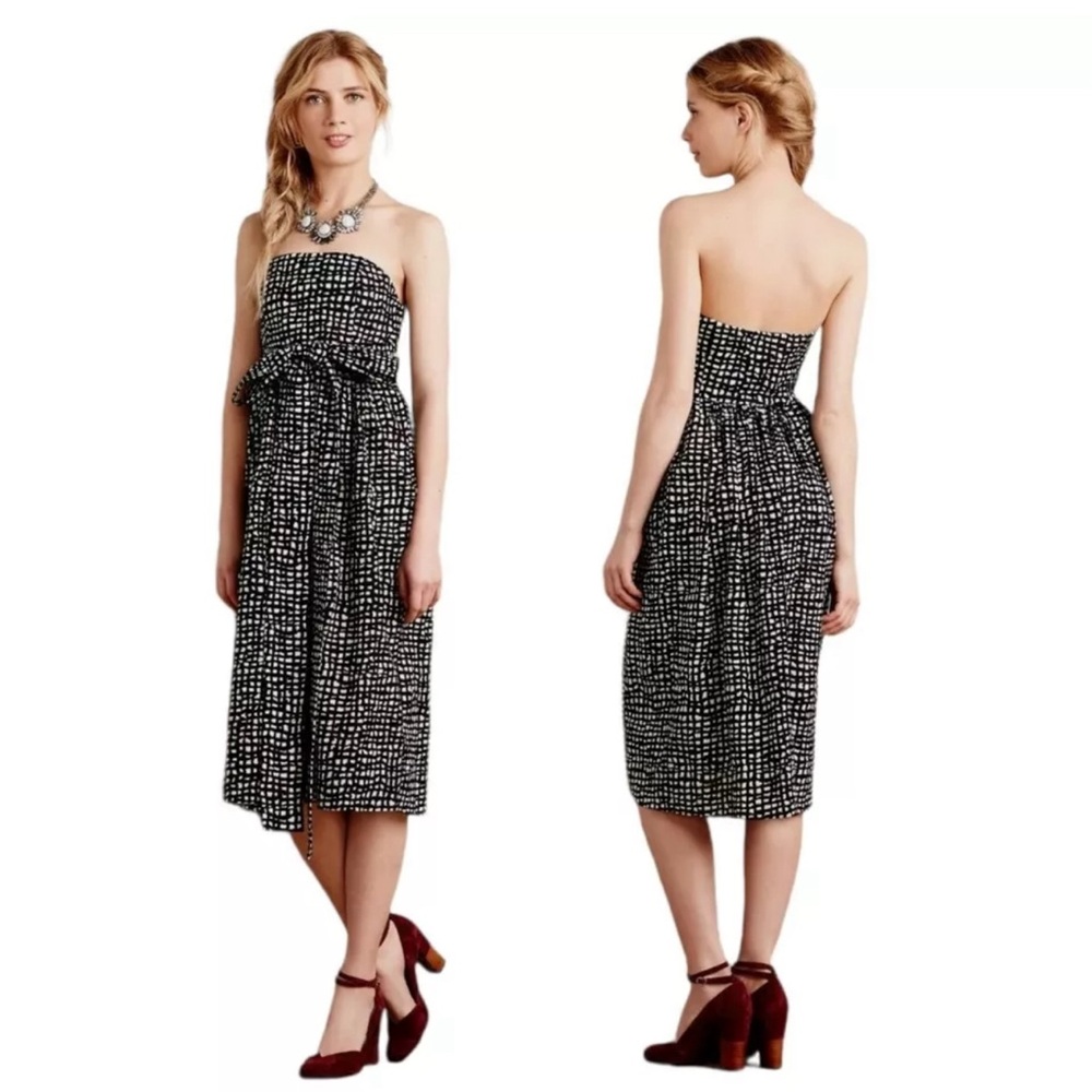 4.Collective Barcelona Dress, Black Checkered,Sleeveless Midi Dress Size 10 NWT
